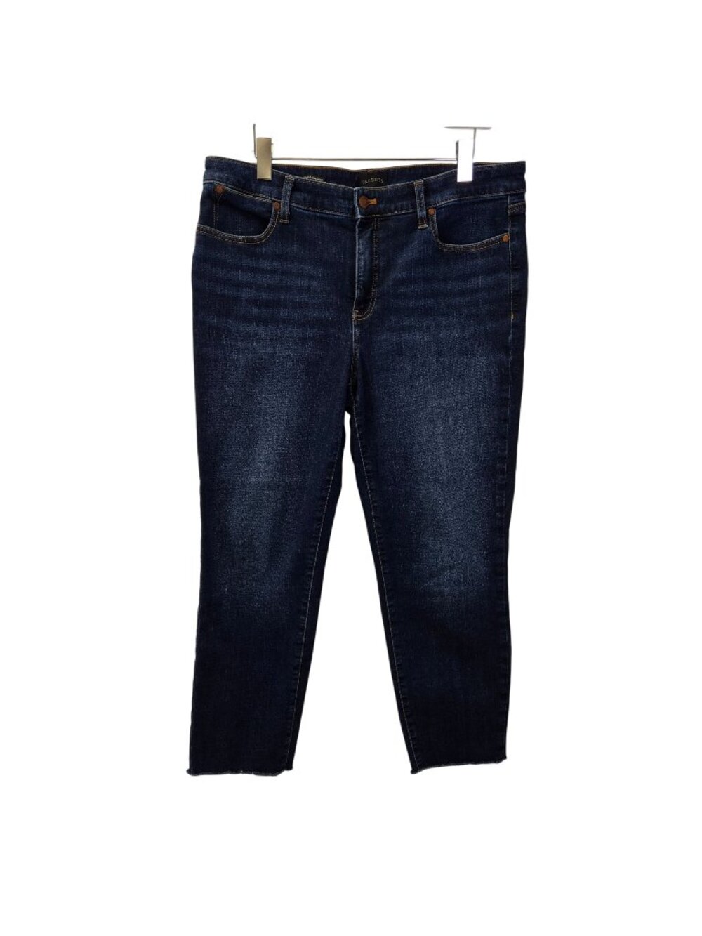Talbots High Rise Slim Ankle Raw Hem Jeans Size 14